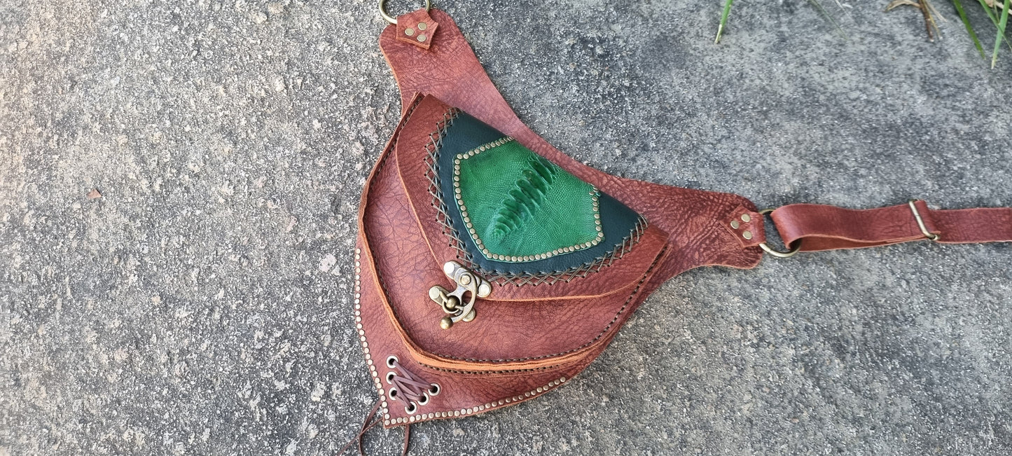 Large Emu Skin Bum Bag