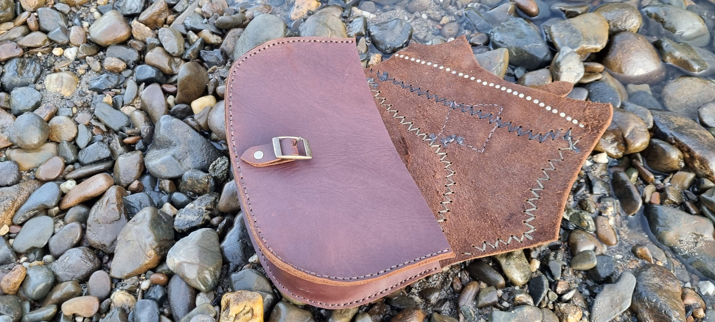 Double Snake Leather Bum Bags