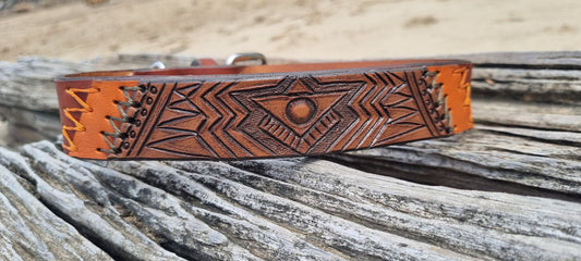 Handmade Engraved Dog Collar