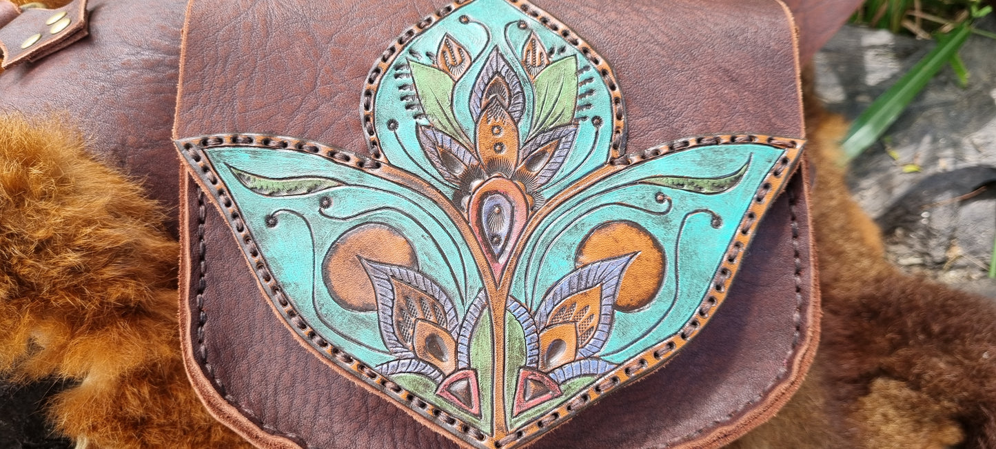 Carved Leather Bum Bag