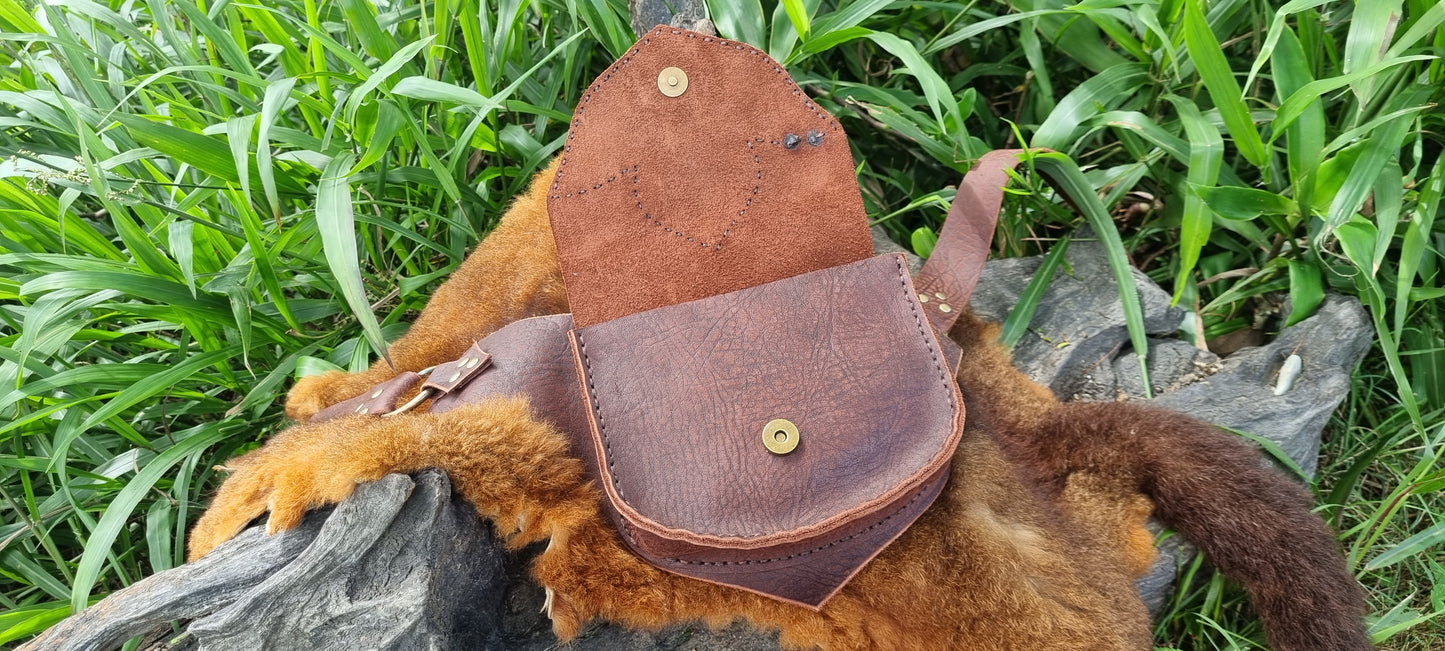 Carved Leather Bum Bag