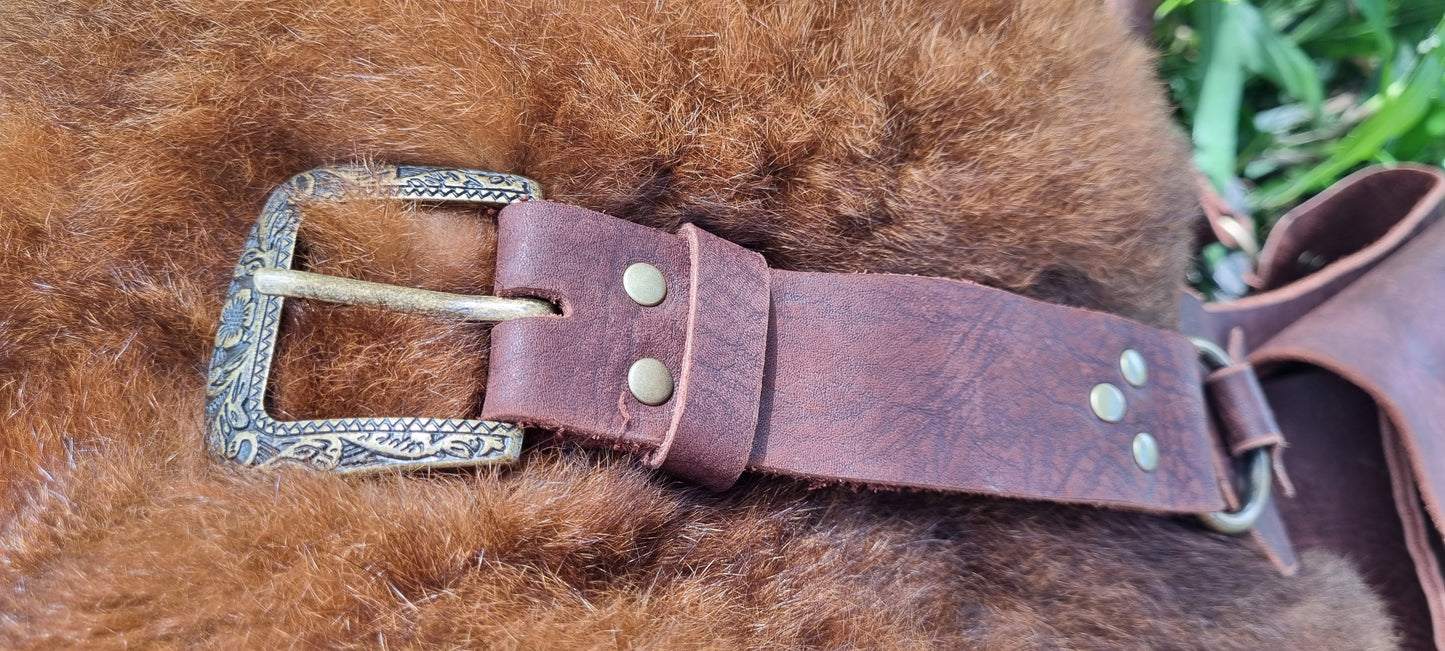 Carved Leather Bum Bag