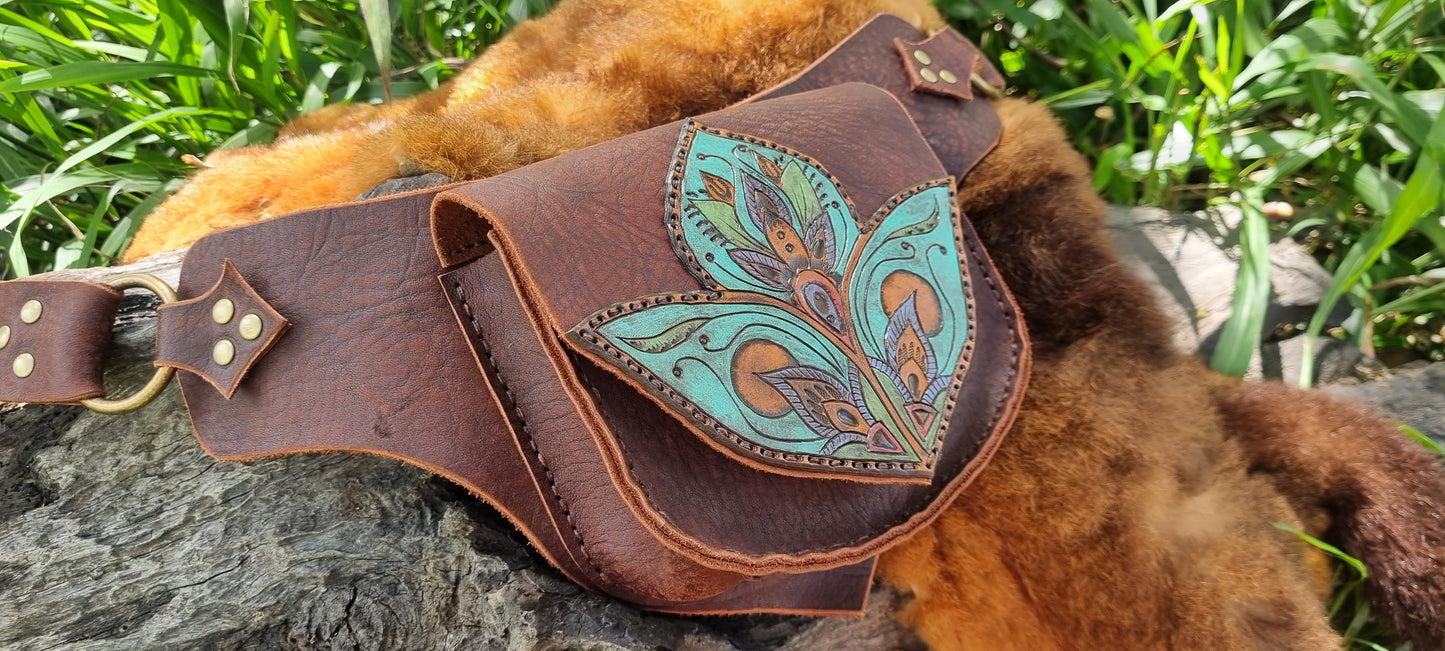 Carved Leather Bum Bag