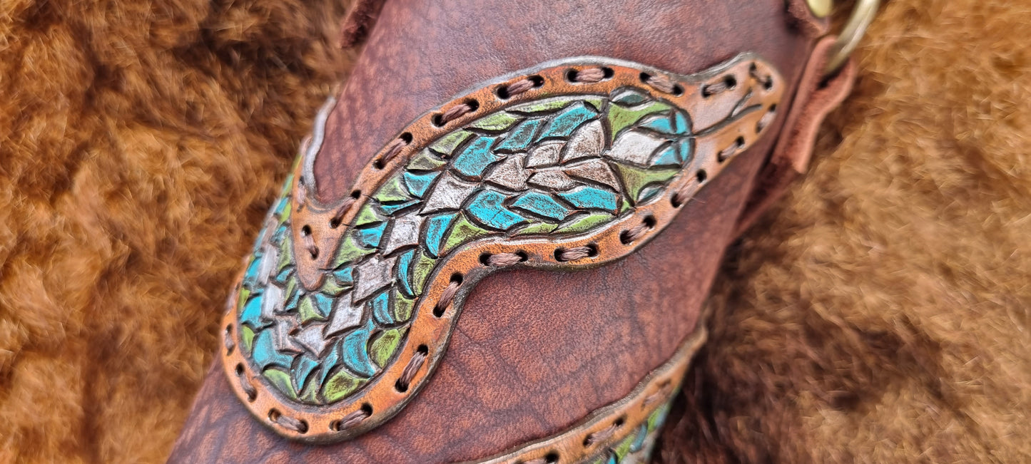 Handmade Snake Leather Drink Bottle Holder