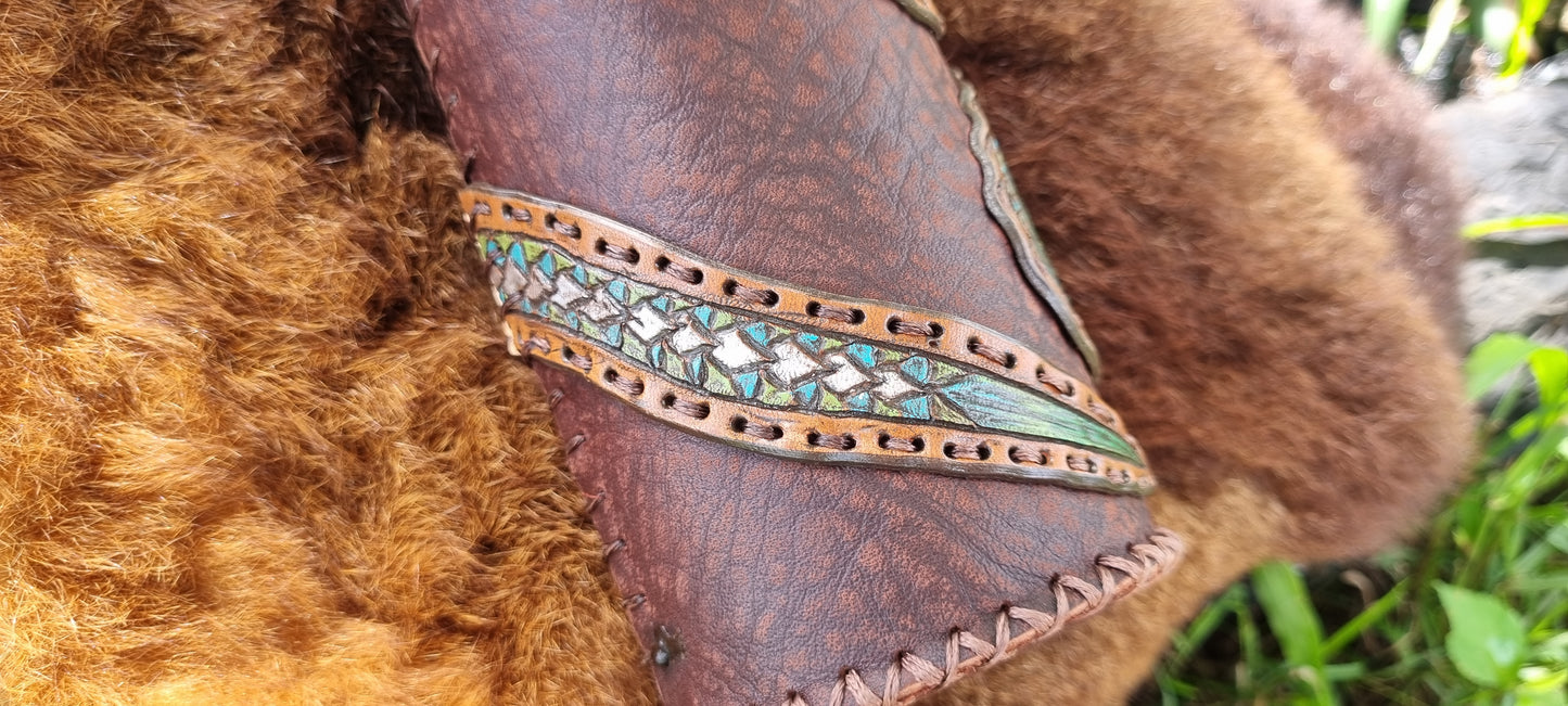 Handmade Snake Leather Drink Bottle Holder