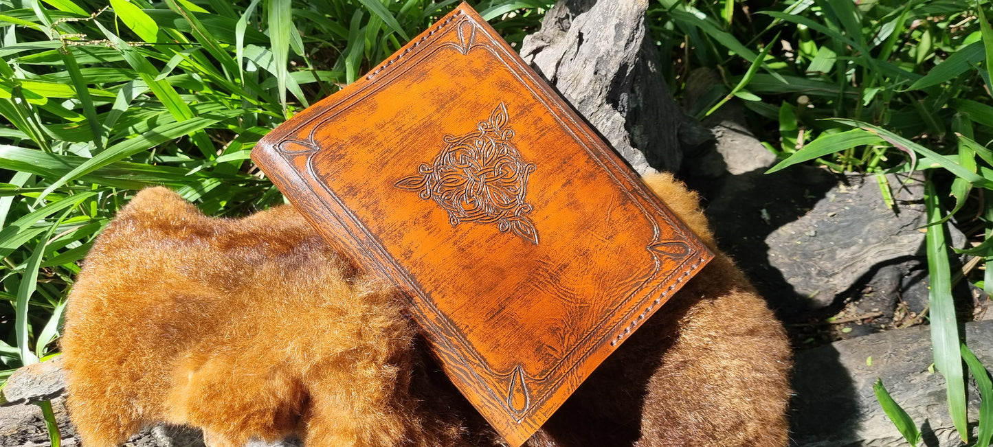 Carved journal cover
