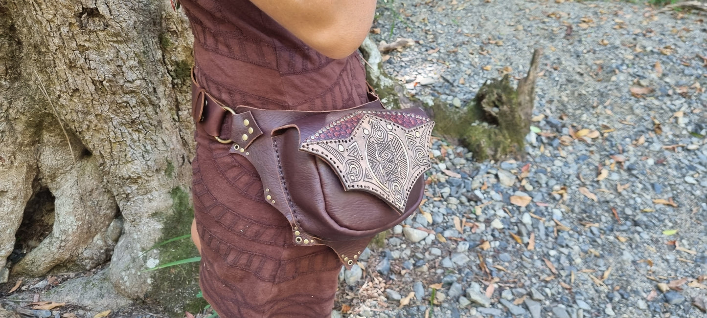 Handmade Tribal Leather Bum Bag