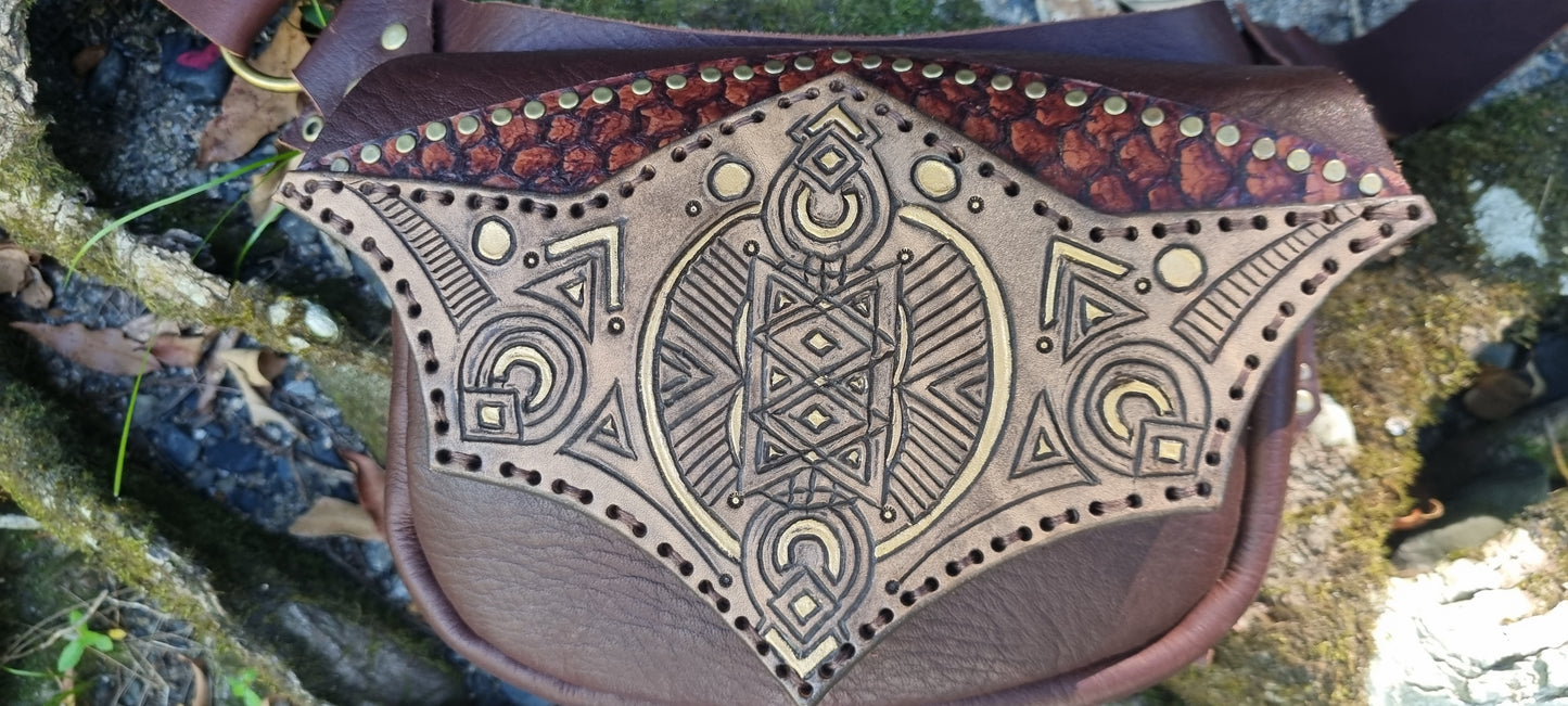 Handmade Tribal Leather Bum Bag