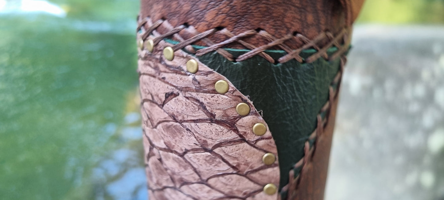 Sacred Leather Water Bottle Holder