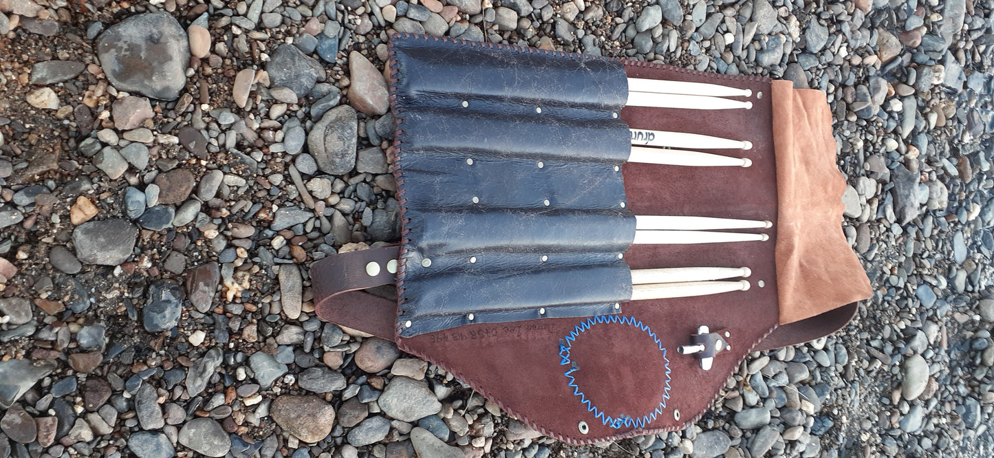 Custom leather drum stick bag