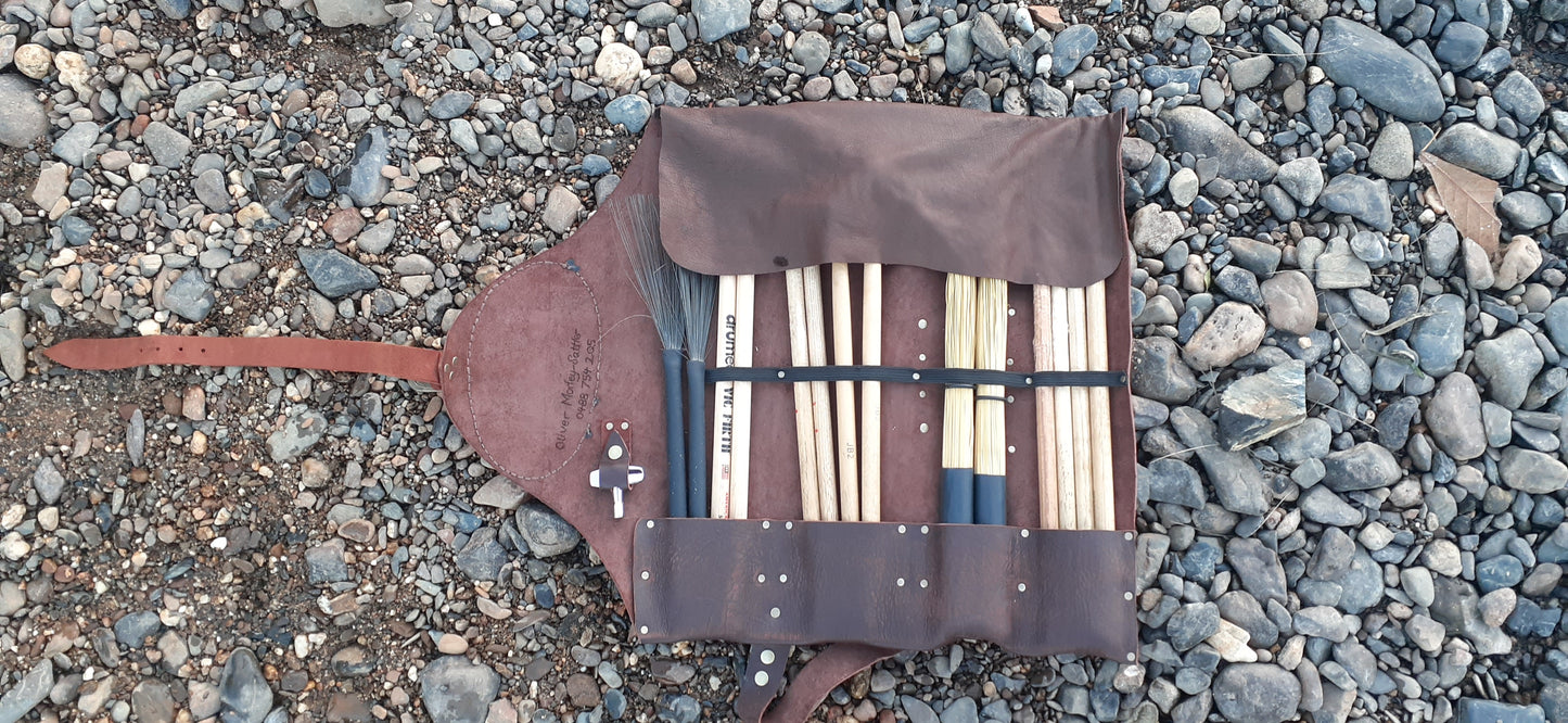 Custom leather drum stick bag