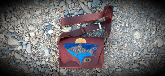 Shark leather handbag