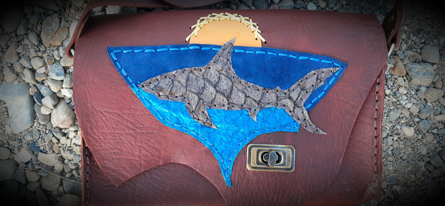 Shark leather handbag