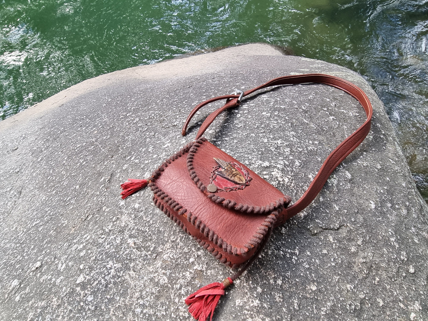 Small leather handbag