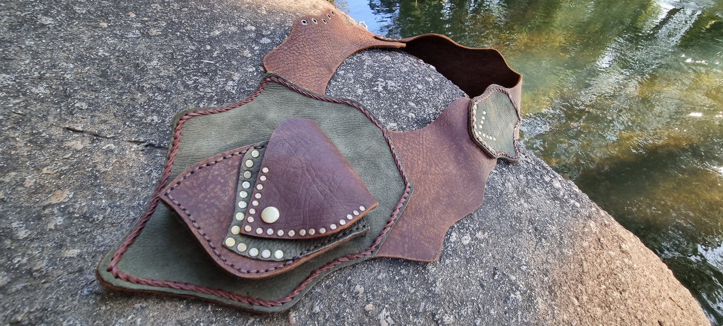 Leather vest bags