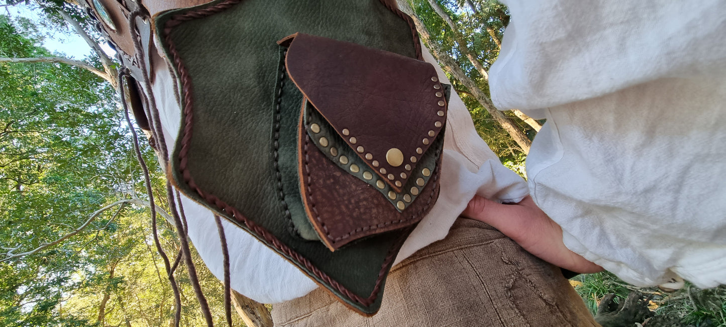 Leather vest bags