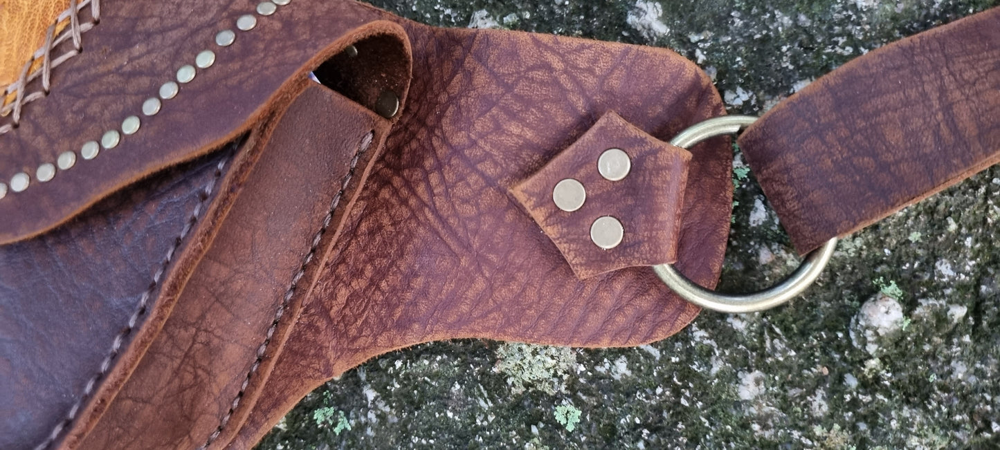 Emu skin hip bag