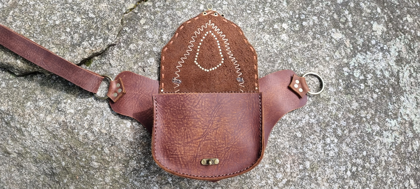 Emu skin hip/bum bag