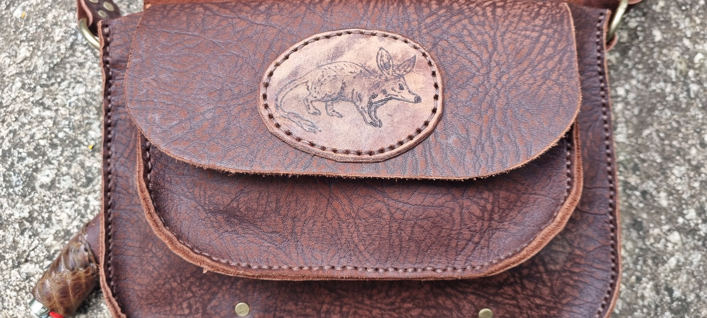 Ostrich Skin Medicine Bag