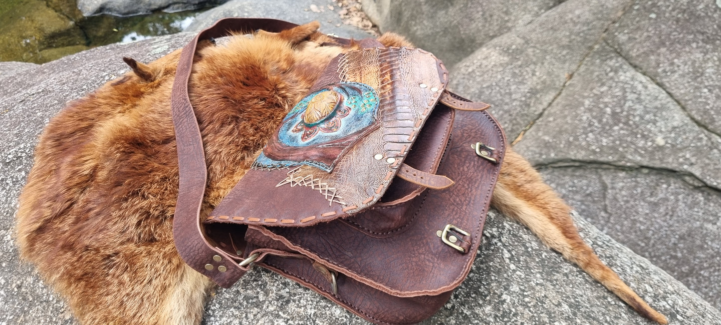 Ostrich Skin Medicine Bag