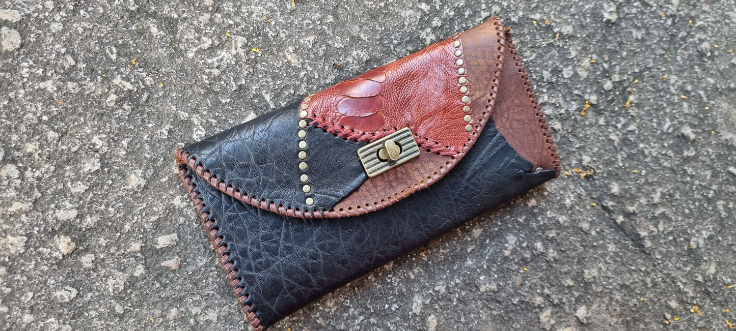 Emu skin purse