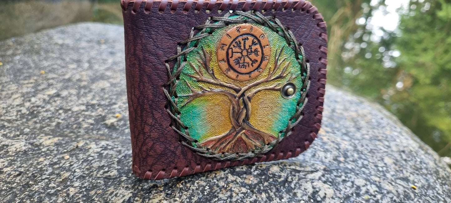 Hand stamped wallet