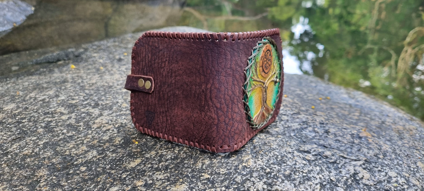 Hand stamped wallet