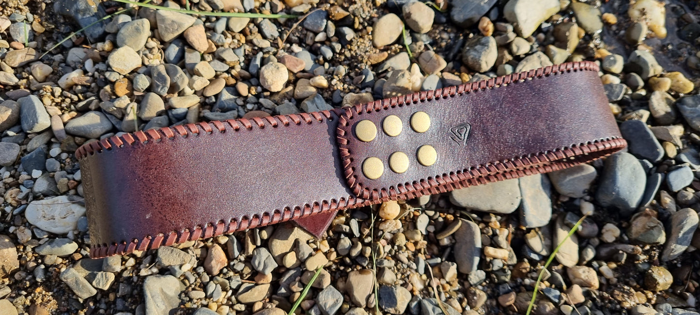 Decorative waist leather belt