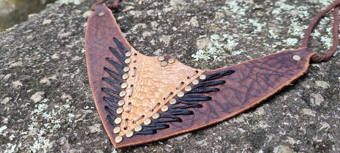 Leather choker/ necklace