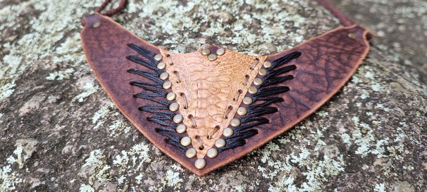 Leather choker/ necklace