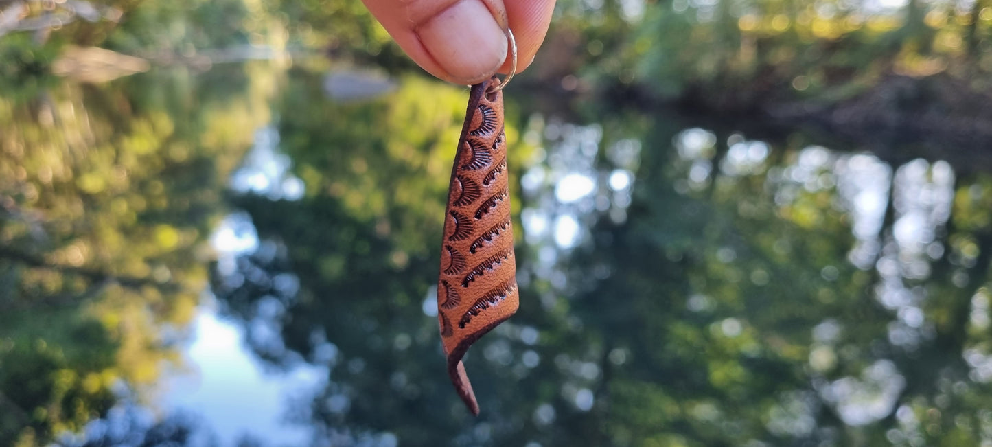 Tribal leather earrings