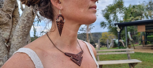 Tribal leather necklace