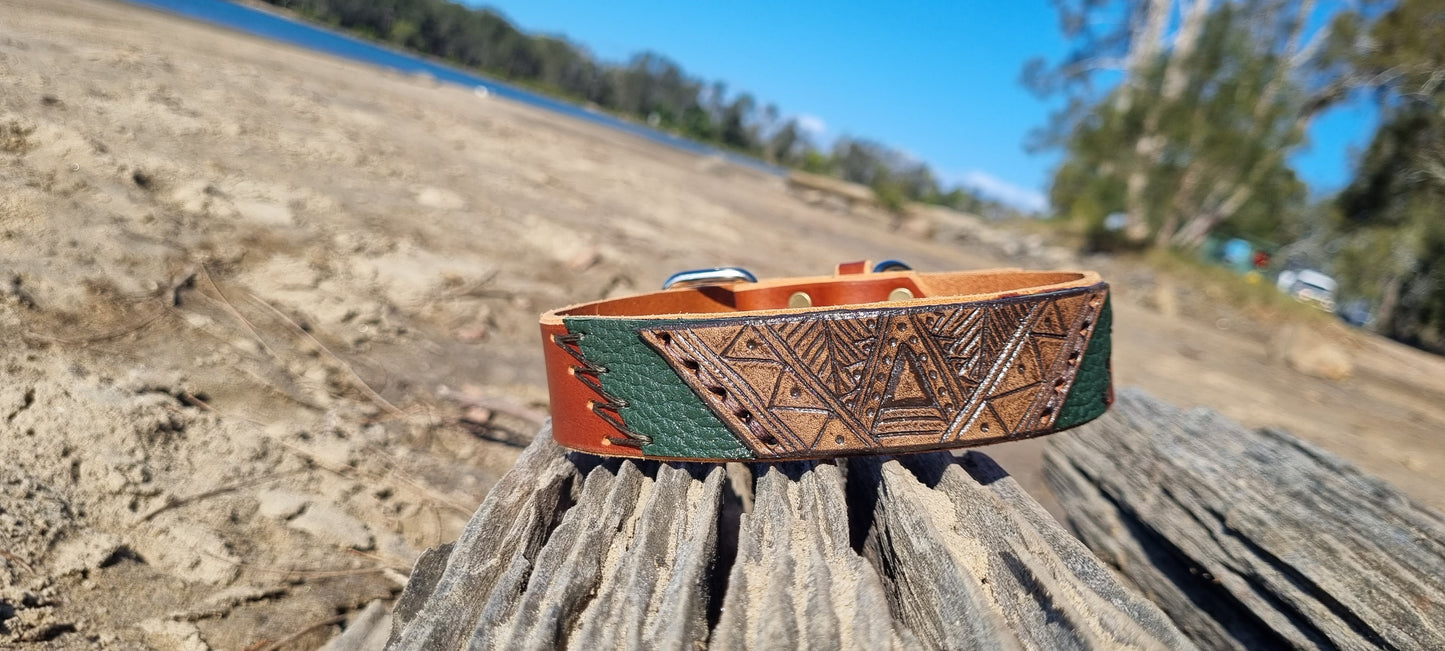 Carved Dog Collar