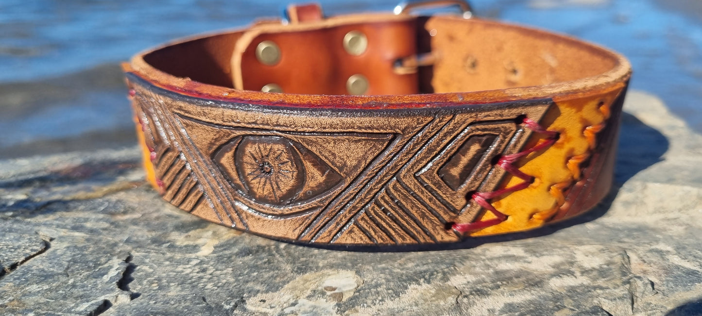 Carved Dog Collar