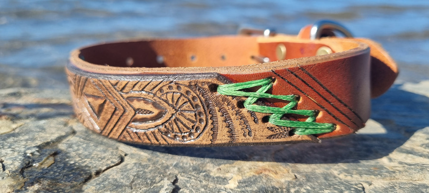 Carved Dog Collar