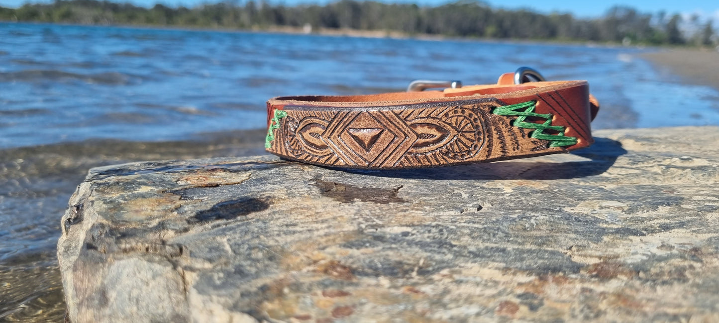 Carved Dog Collar