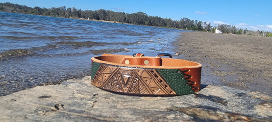 Carved Dog Collar