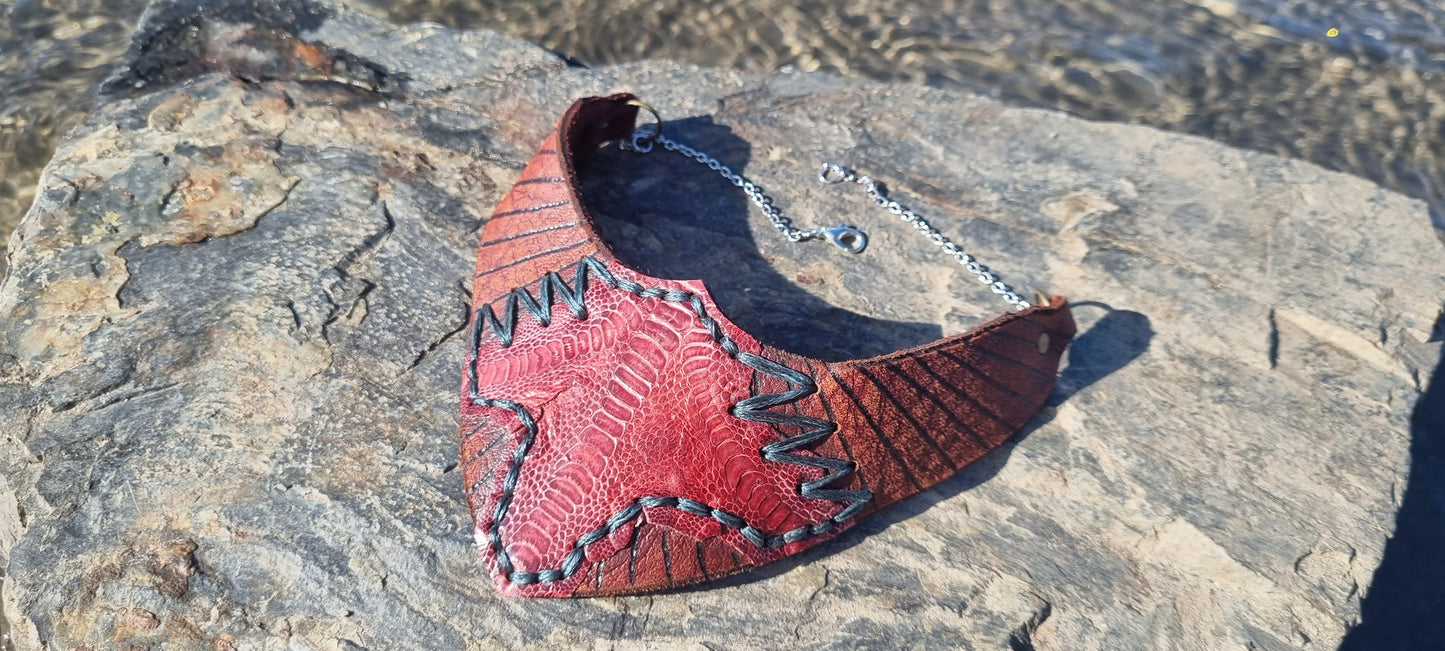 Leather choker/ necklace