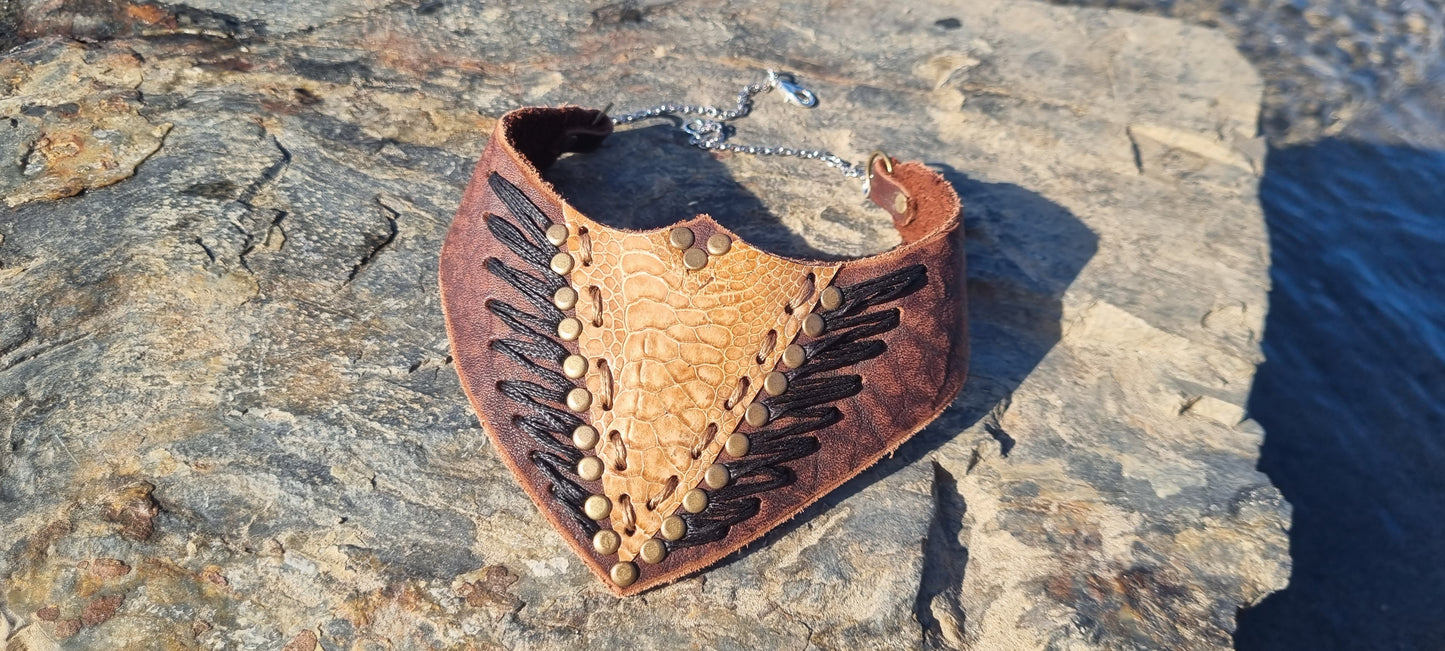 Leather choker/ necklace