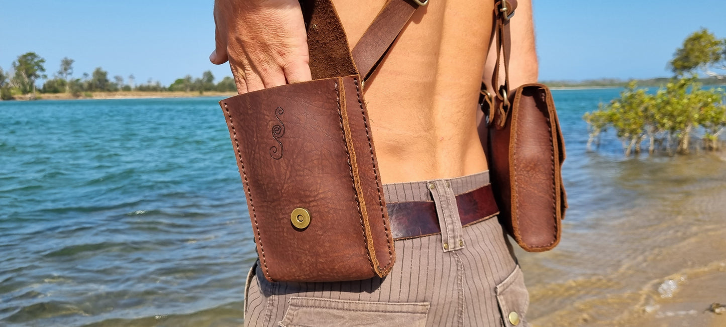 Carved Geometric Holster Bags