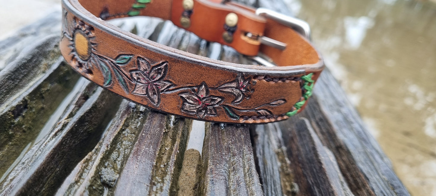 Custom Carved Dog Collar