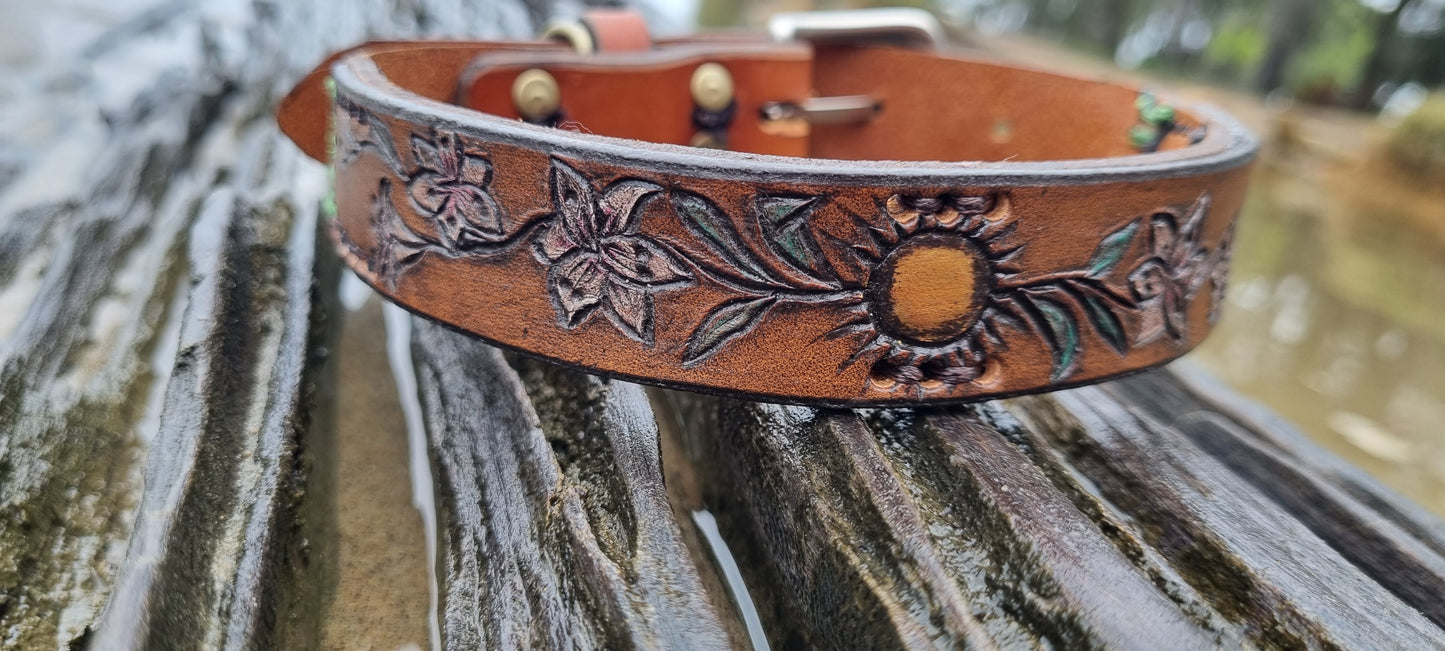 Custom Carved Dog Collar