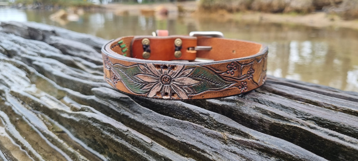 Carved Dog Collar