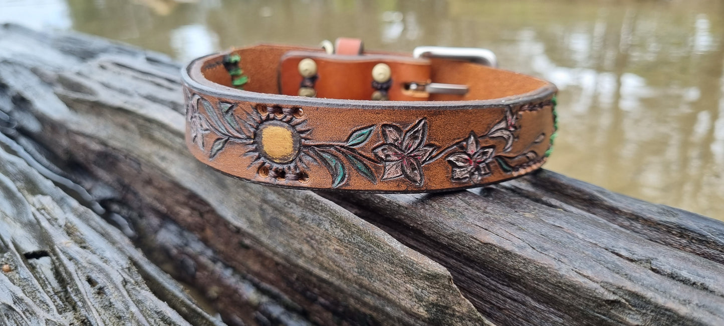 Custom Carved Dog Collar