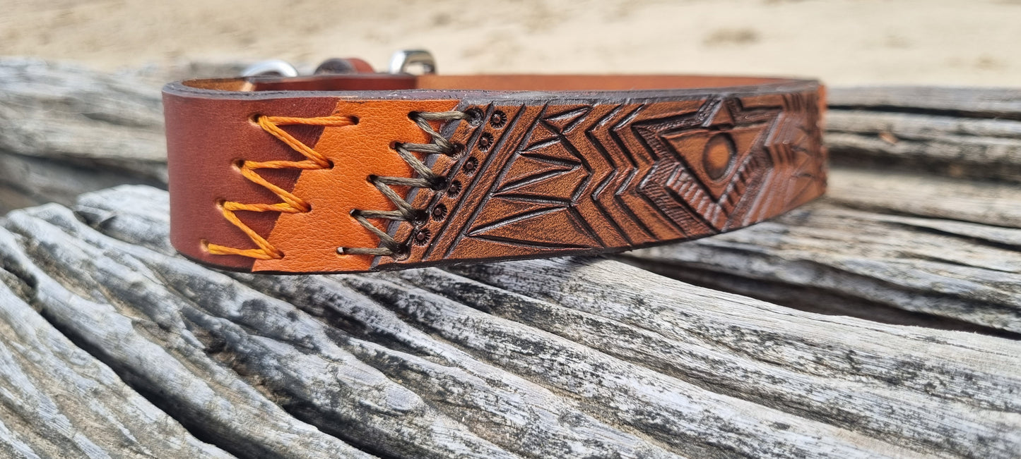 Carved Dog Collar