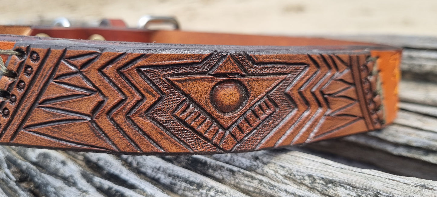 Carved Dog Collar