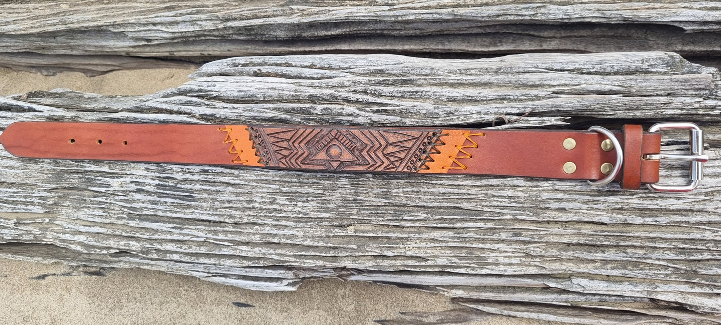 Carved Dog Collar