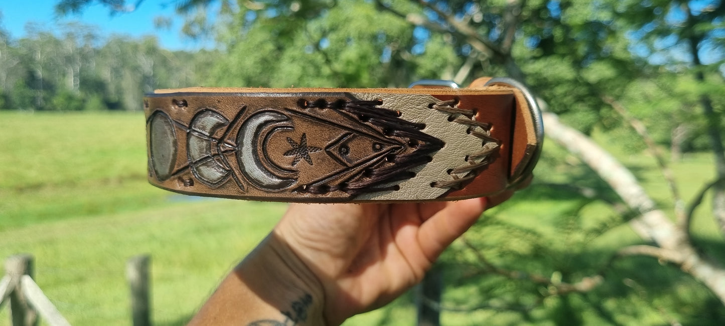 Custom Carved Dog Collar