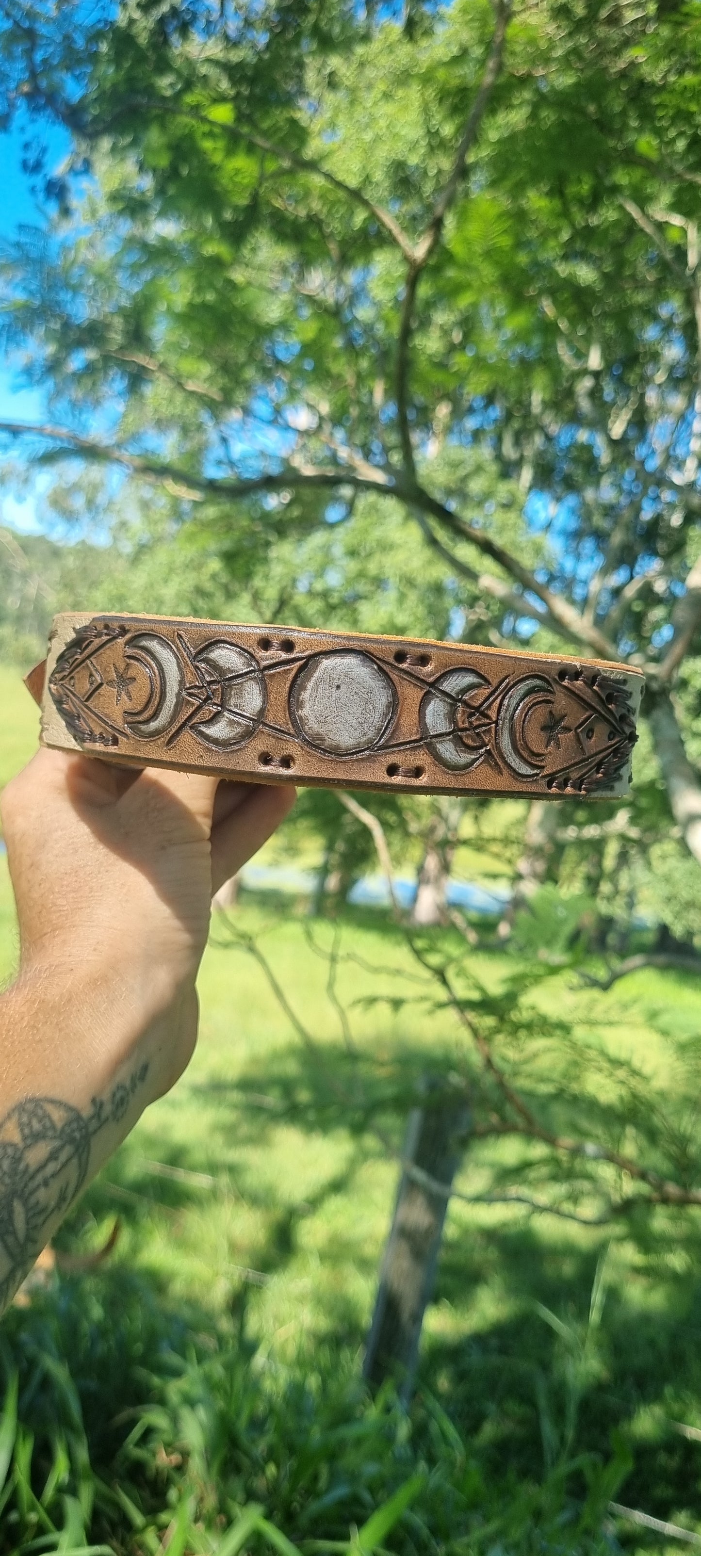 Custom Carved Dog Collar