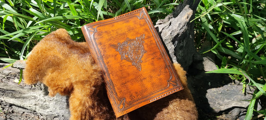 Carved journal cover